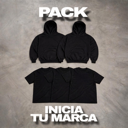 Pack Inicio Marca - 2 Hoddies + 3 playeras