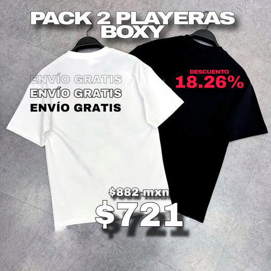 Pack 2 Playeras Boxy Premium - ENVÍO GRATIS 🔥