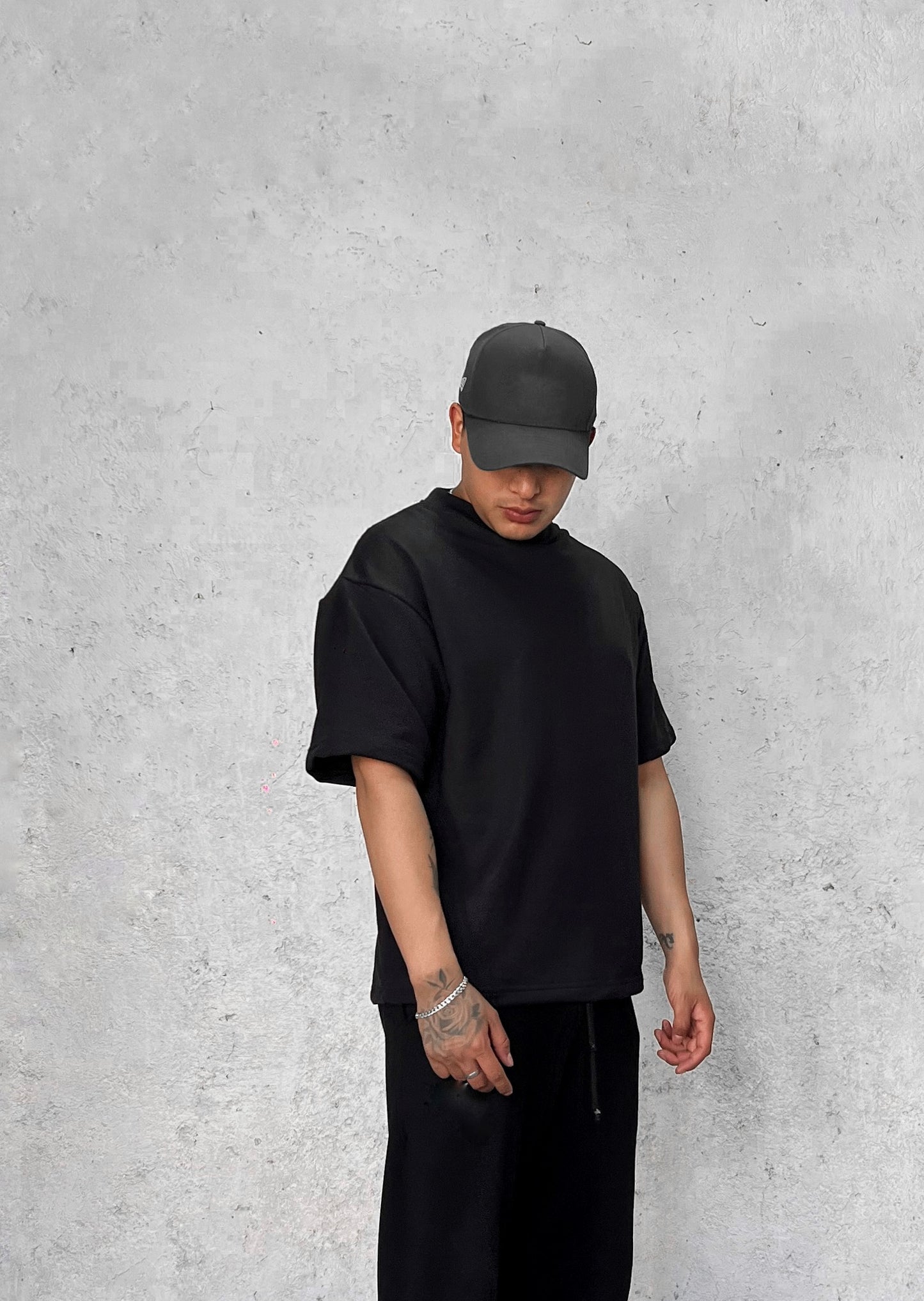 PLAYERA OVERSIZE FRENCH TERRY 310 gr (solo en negro )