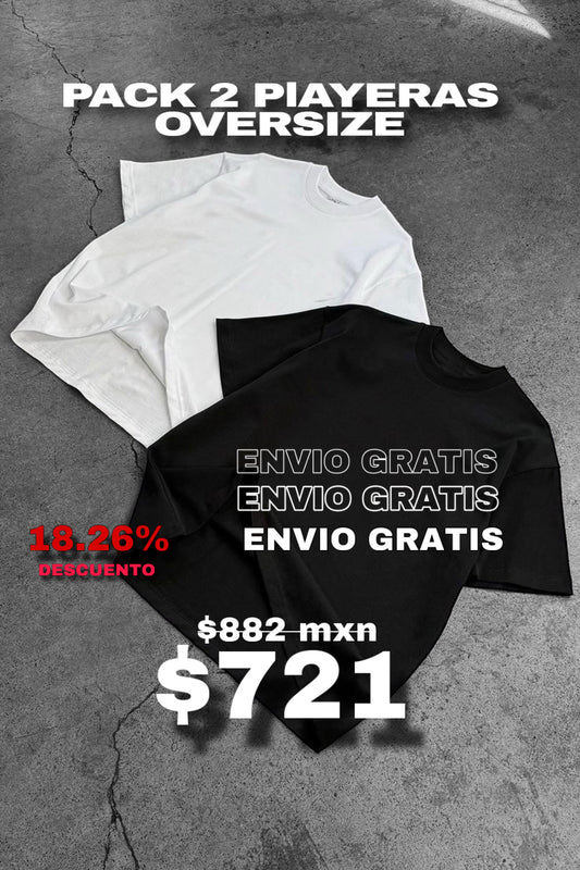 Pack 2 Playeras Oversize Premium - ENVÍO GRATIS 🔥